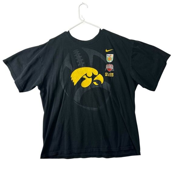 Xl Vintage Y2K orange bowl  2010 Nike lowa Hawkeyes football T-Shirt - Picture 1 of 9